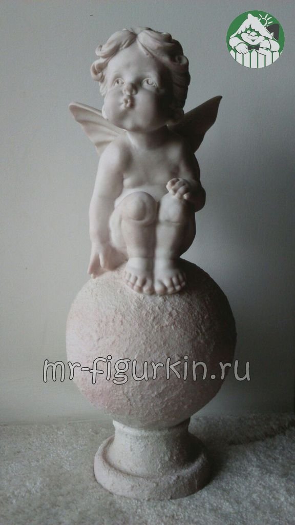 Фигура Ангел на шаре малыш девочка H-37 см